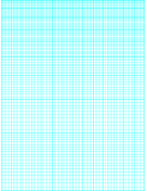 Printable Semi-log paper: 84 Divisions 6th Accent by 1-Cycle