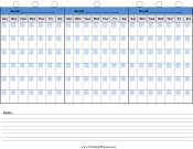 90 Day Calendar