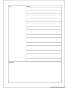 A5 Organizer Cornell Note Page - Right