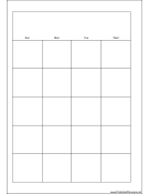 A5 Organizer Monthly Planner-Month On Two Pages - Left