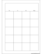 A5 Organizer Monthly Planner-Month On Two Pages - Right