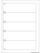 A5 Organizer Phone List 1 col - Left