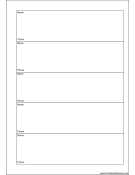 A5 Organizer Phone List 1 col - Right