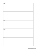 A5 Organizer To Do List - Left