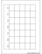 A6 Organizer Monthly Planner-Month On A Page - Left (landscape)