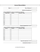 Account Reconciliation Form