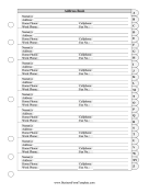 Address Book with Tabs