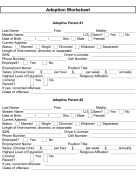 Adoption Worksheet