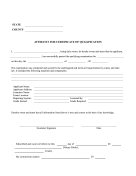 Affidavit For Certificate Of Qualification