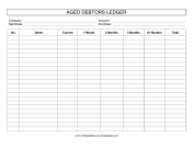 Aged Debtors Ledger Template