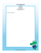 Alligator in Suit stationery design