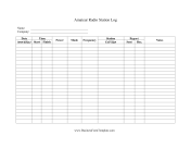 Amateur Radio Station Log