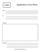 Application fax cover sheet