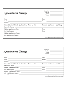 Appointment Change Form