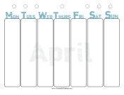 April Weekly Planner