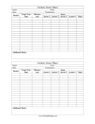 Printable Archery Score Sheet