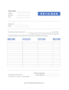 Attorney Retainer Receipt