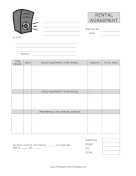 Audio And Video Equipment Rental Agreement Template