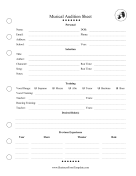 Audition Sheet Musical