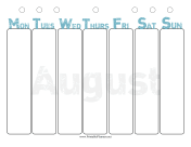 August Weekly Planner