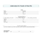Authorization for Transfer of Client File