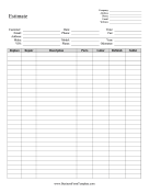 Auto Estimate Form