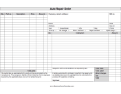 Auto Repair Order