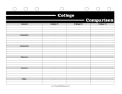 BW Student Planner College Comparison