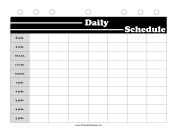 BW Student Planner Daily Schedule