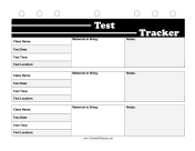 BW Student Planner Test Tracker