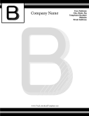 B Monogram Letterhead