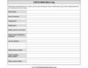 Child's Medication Log