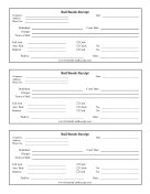 Bail Bonds Receipt