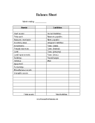 Balance Sheet Blank