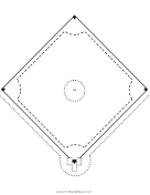 Printable Baseball Diamond Close-Up