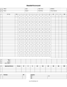 Printable Baseball Score Sheet