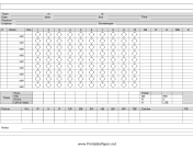 Printable Baseball Scoresheet