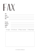 Basic Fax Large Print fax cover sheet