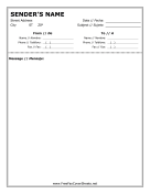 Basic Spanish fax cover sheet