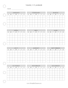 Basic Yearly Planner Calendar