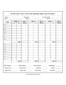 Bi-Weekly Time Card 3 Blended Rates Overtime