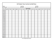 Bi-Weekly Time Card By Half-Hour