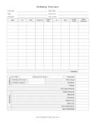 Bi-Weekly Time Card With Deductions