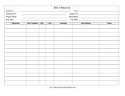 Bill of Materials