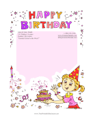 Birthday Girl Celebration stationery design