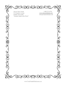 Black Decorative Frame stationery design