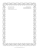 Black Rounded Border stationery design