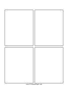 Printable Blank Comic Book Page