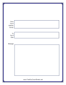 Blank Header fax cover sheet