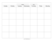 Printable Calendar Template